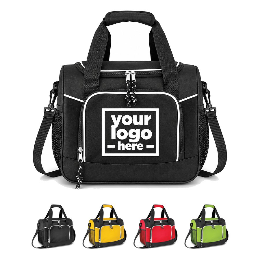 Heathered Cooler Bag With A Detachable Shoulder Strap