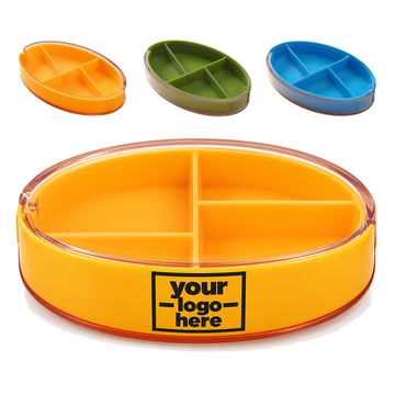 Oval Pill Case With Transparent Lid