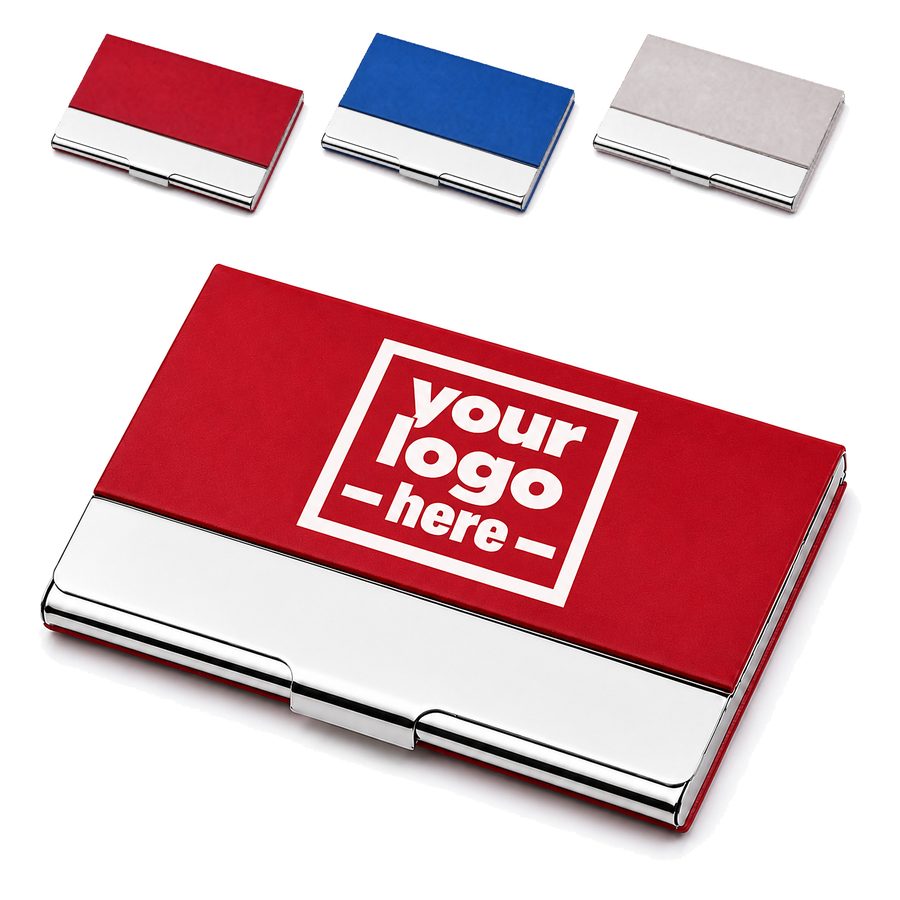 Hinged-Lid Card Case With Textured Outer Panel