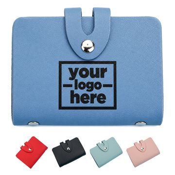 Textured Snap-Tab Card Holder Wallet