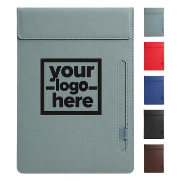 Magnetic-Flap Clipboard With Recessed Pen Holder