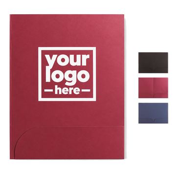 Cardstock Presentation Folder With Curved Pockets