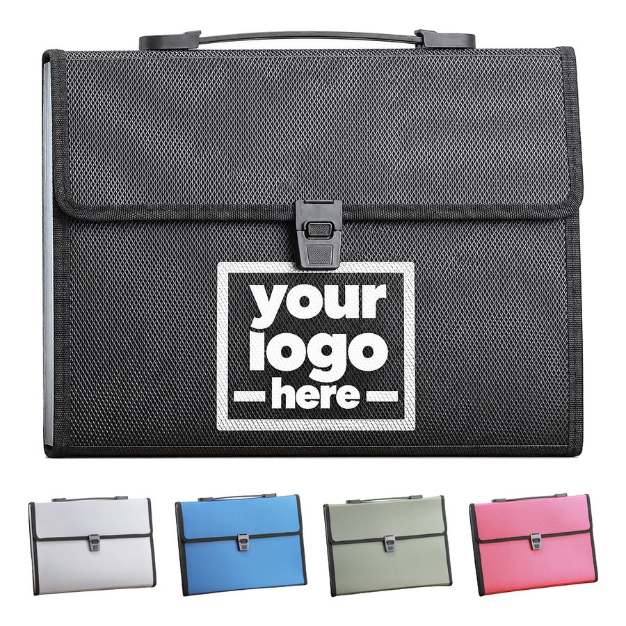 13-Compartment Document Organizer With Carry Handle