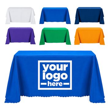 Scallop-Edged Polyester Tablecloth