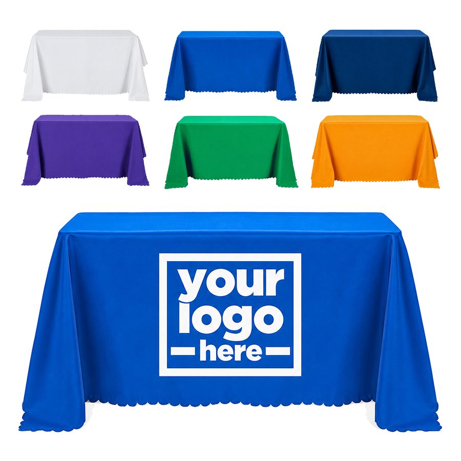 Scallop-Edged Polyester Tablecloth