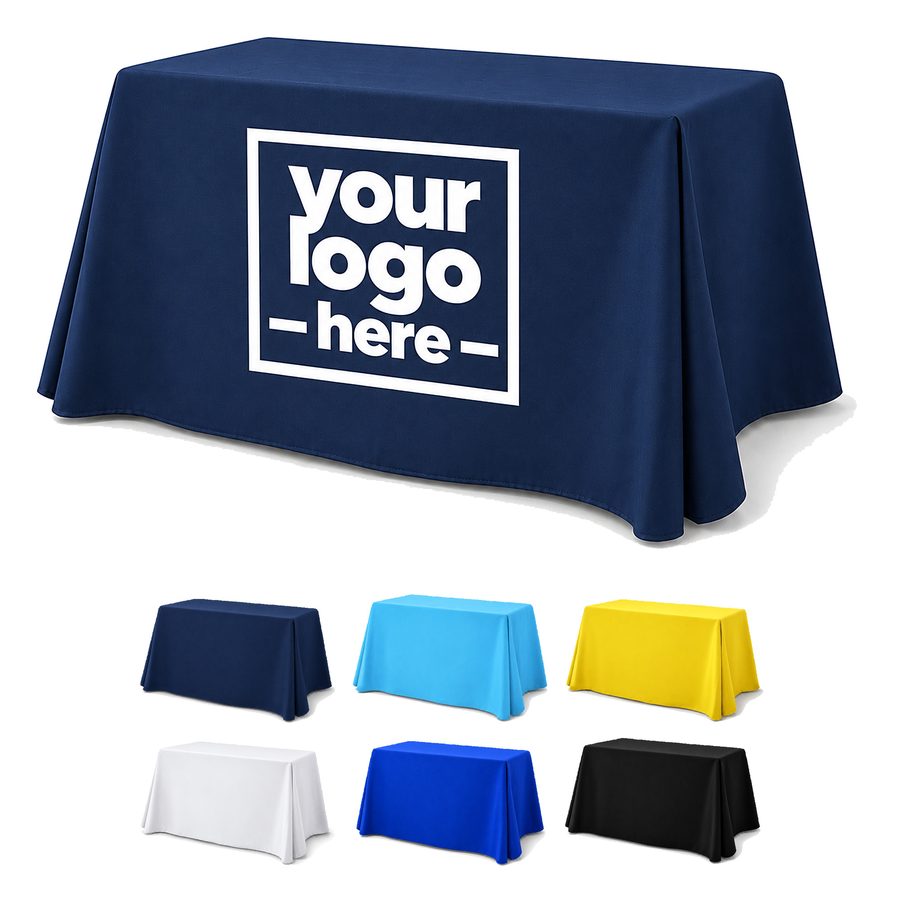 Polyester Tablecloth With Four-Sided Drape