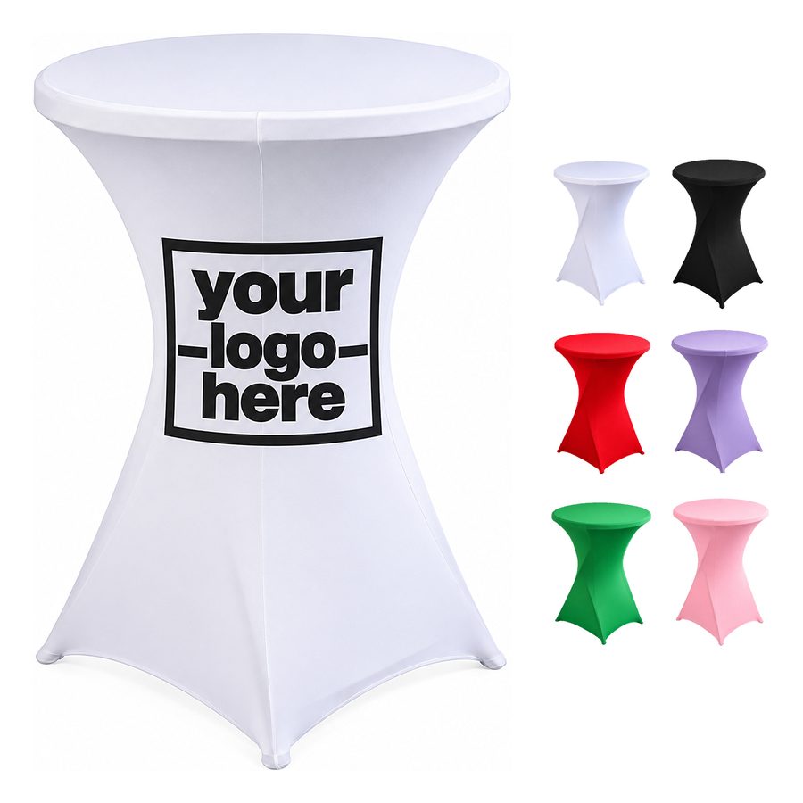 Fitted Round Spandex Cocktail Table Cover