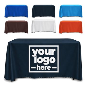 Scalloped-Hem Polyester Tablecloth