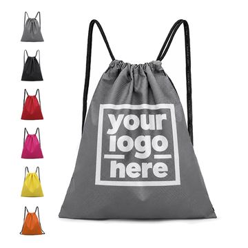 Honeycomb-Textured Drawstring Backpack