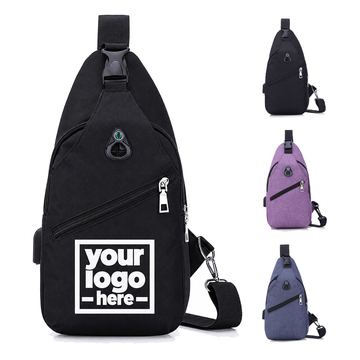 Slim Woven-Fabric Sling Bag