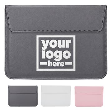 Envelope-Flap Laptop Sleeve With Stitched Edges