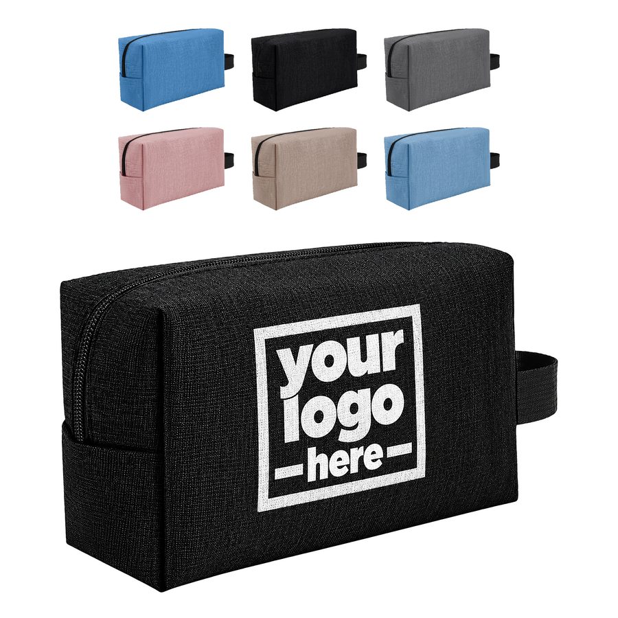 Gusseted Toiletry Bag With Side Carry Loop