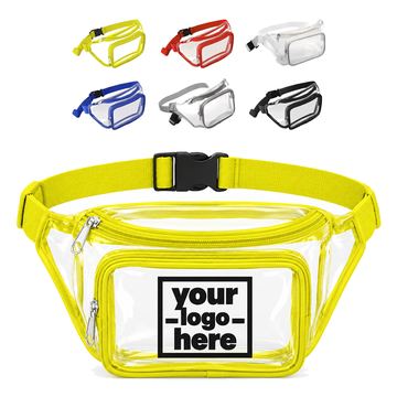Clear Waist Pack With Front Zipper Pocket