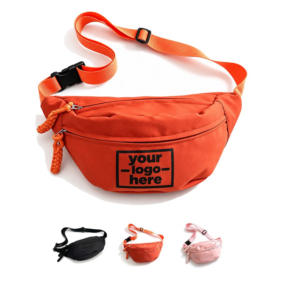 Waist Pack With Braided Cord Zipper Pulls