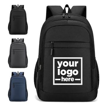 Dual-Zipper Laptop Backpack With Mesh Side Pockets