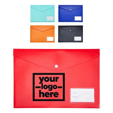 Flat Document Envelope With Label Window