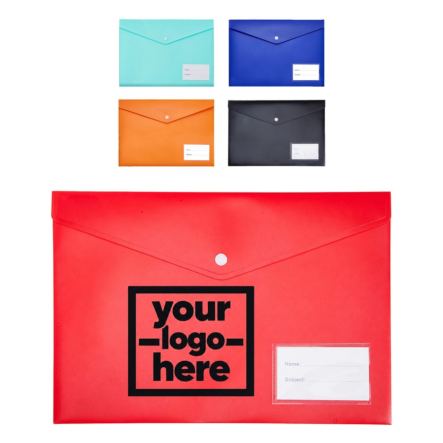Flat Document Envelope With Label Window
