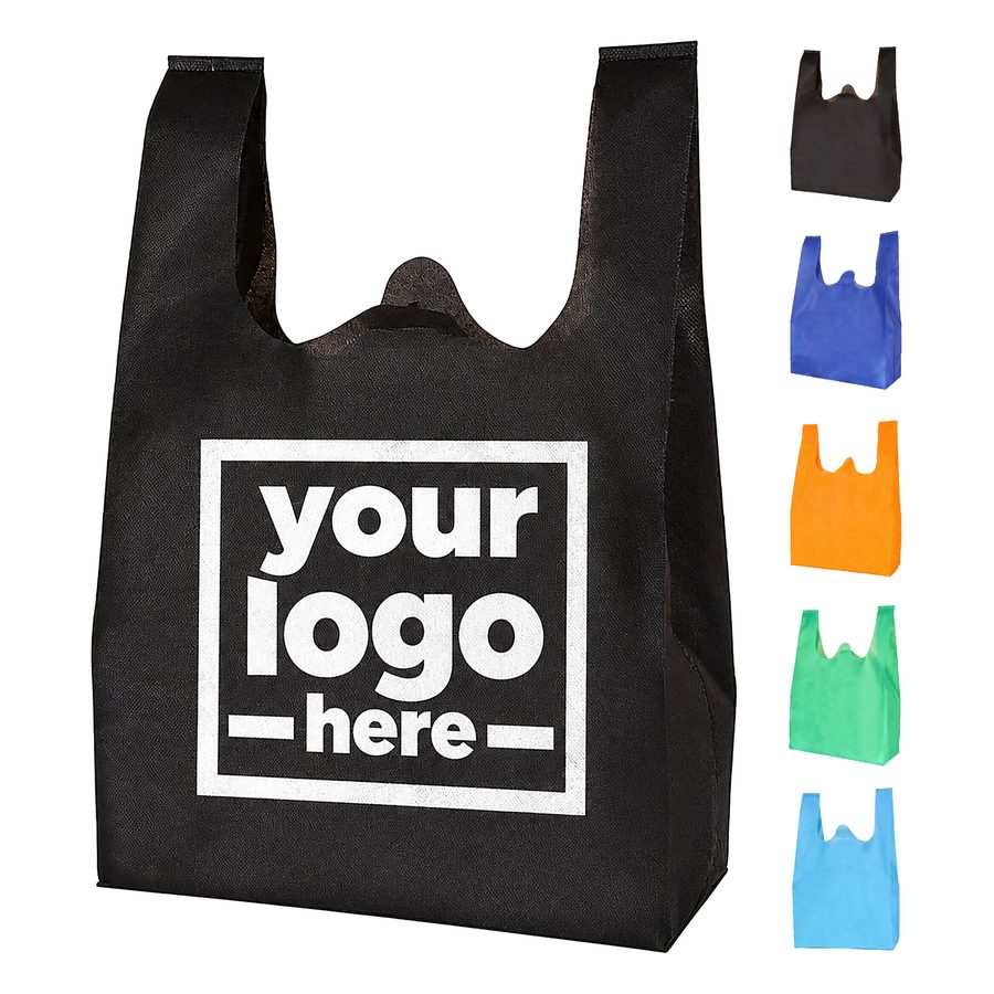 Gusseted Nonwoven Vest-Style Shopping Bag