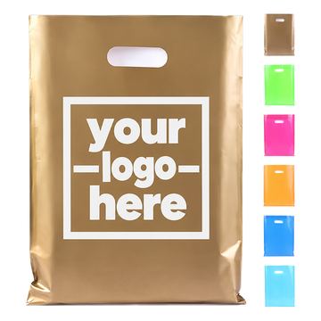 Flat Plastic Shopper With Oval Handle
