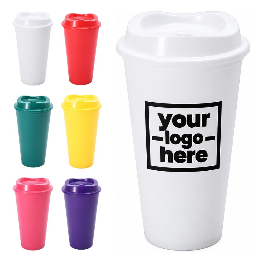 Reusable Polypropylene Coffee Cup With Drinking Lid