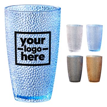 Hammered Polycarbonate Drinking Glass