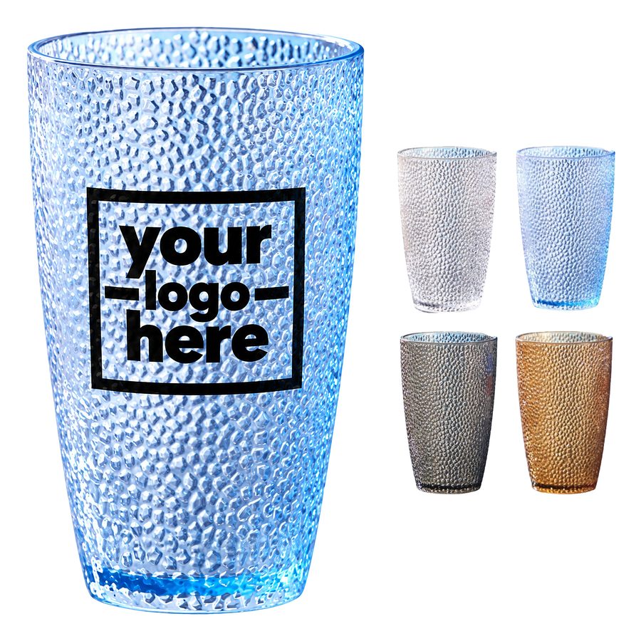 Hammered Polycarbonate Drinking Glass