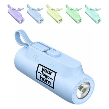 Plastic Power Bank With Flashlight