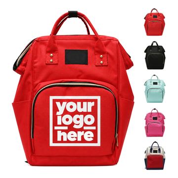 Wide-Opening Diaper Backpack With Interior Compartments