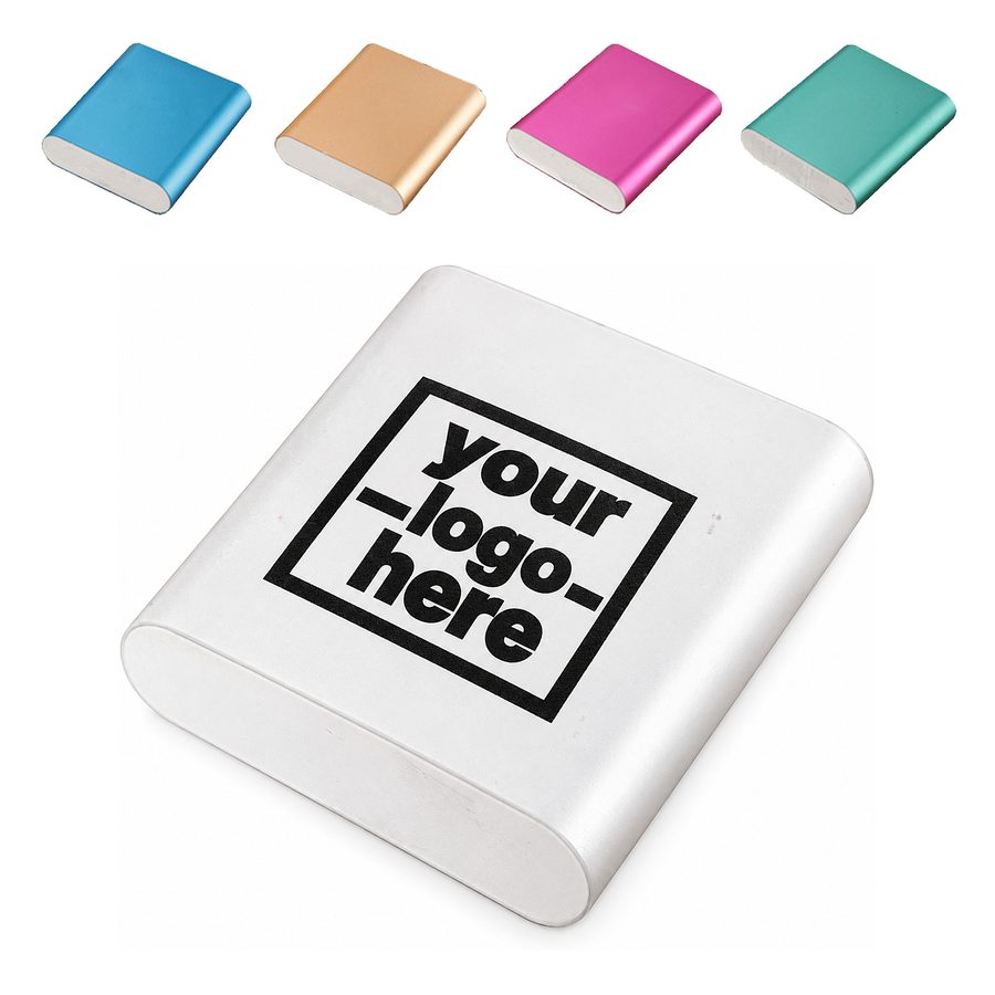 Aluminum Power Bank With Contrasting End Cap