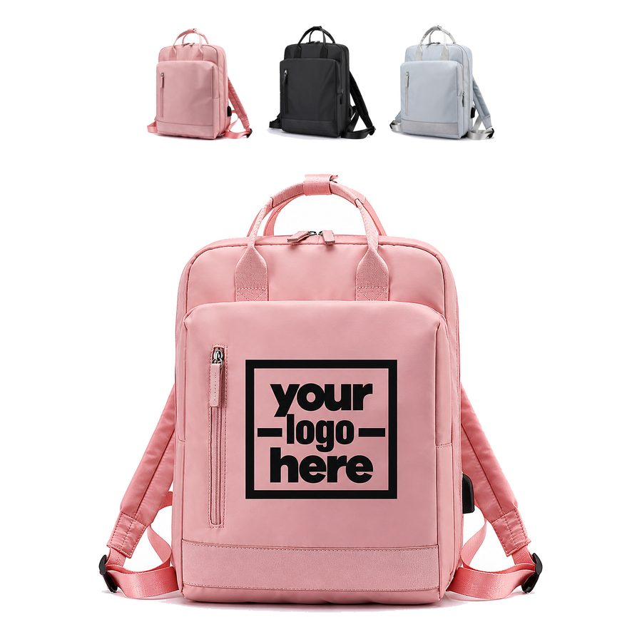 Nylon Backpack With Dual Carry Handles