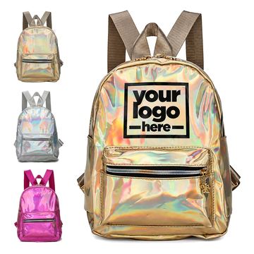 Iridescent Backpack With Front Pocket