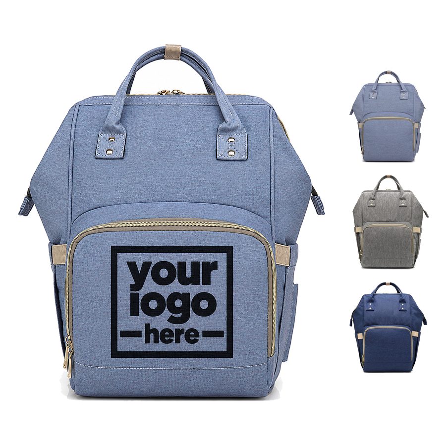 Diaper Backpack With Paired Top Handles
