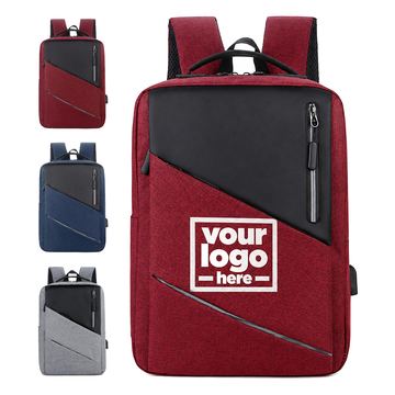 Laptop Backpack With Diagonal Front Pocket
