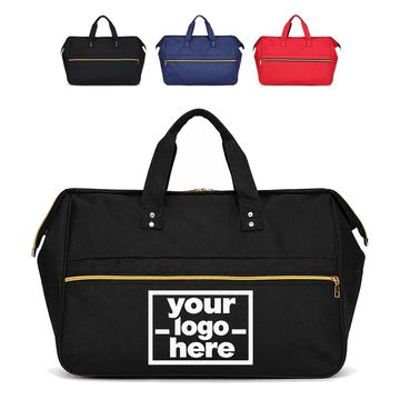 Nylon Duffel Bag With Riveted Handles