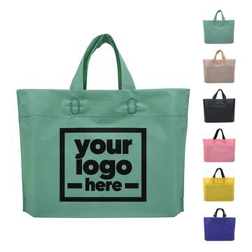 Frosted Shopping Tote With A Gusseted Bottom