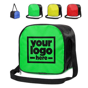 Oxford Fabric Ball Bag With Zip-Around Front Opening