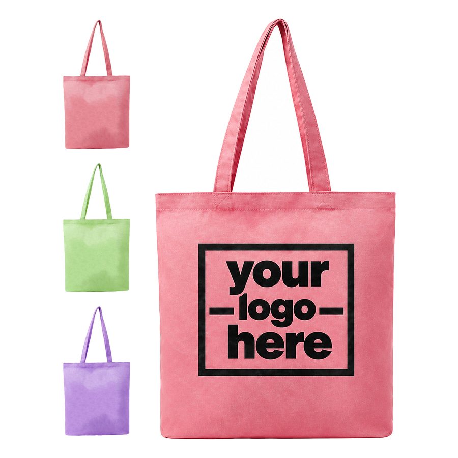 Flat Cotton Tote Bag With Long Handles