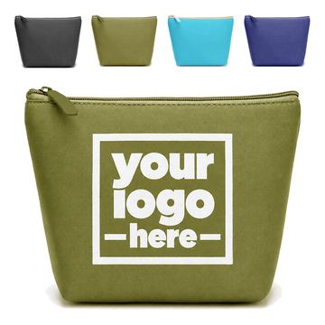 Tapered Canvas Makeup Bag