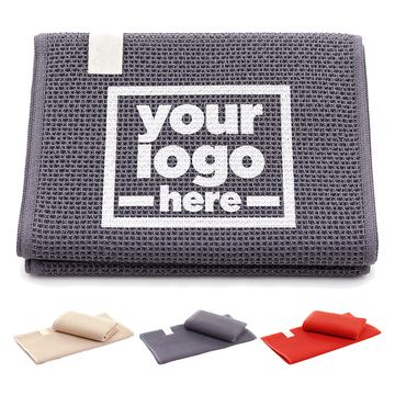 Rectangular Cotton Towel With Hemmed Edges