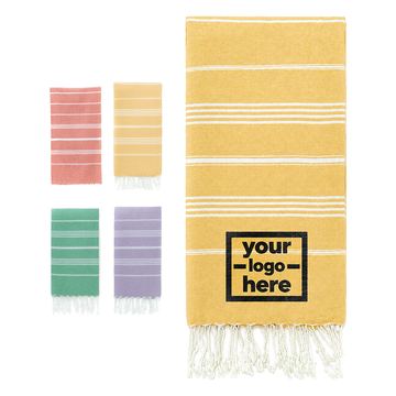 Rectangular Beach Towel With Fringe