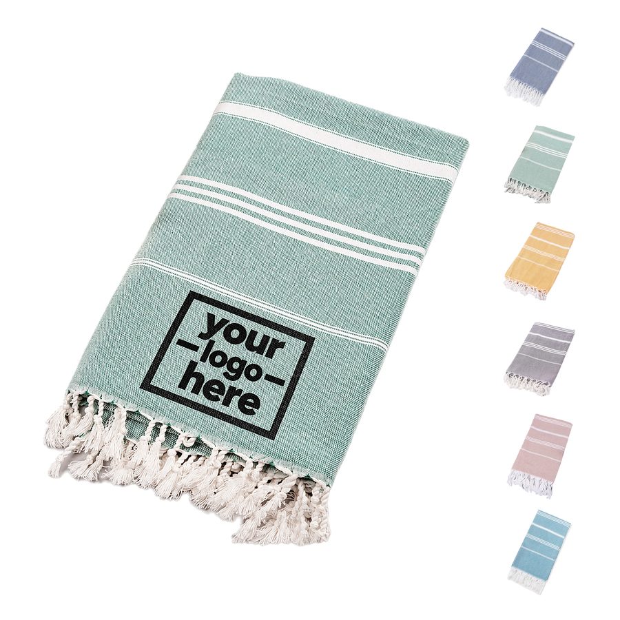 Prewashed Beach Towel With Knotted Edges