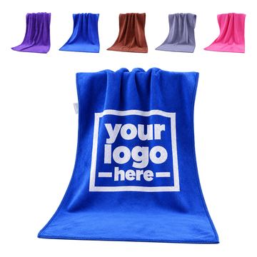 Rectangular Towel With Overlocked Edges