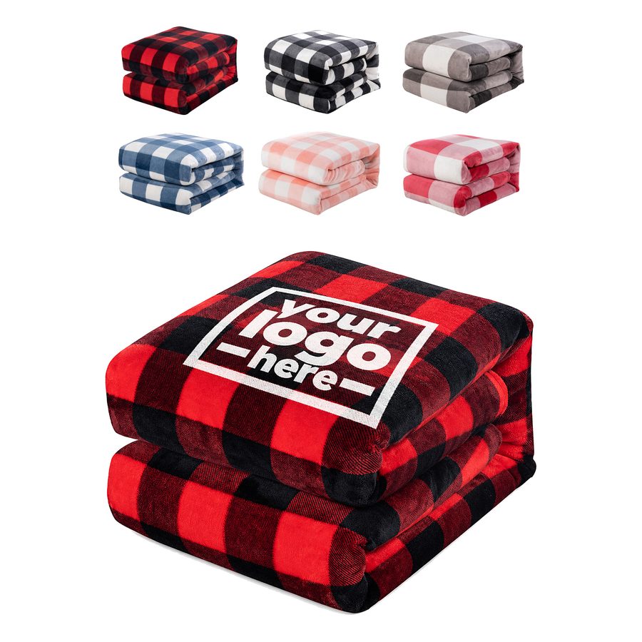 Plush Plaid Blanket With Sherpa Lining