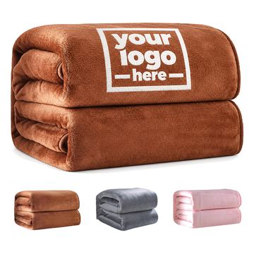 Plush Fleece Blanket With Bound Edges