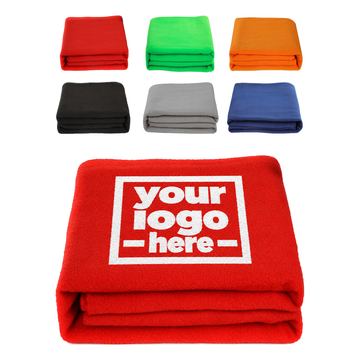 Rectangular Fleece Throw With Finished Edges