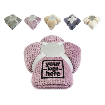 Raised-Texture Blanket With Gift Ribbons