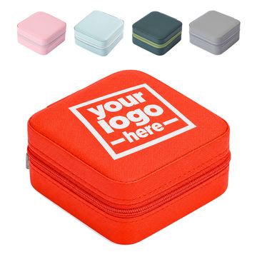 Velvet-Lined Square Jewelry Case