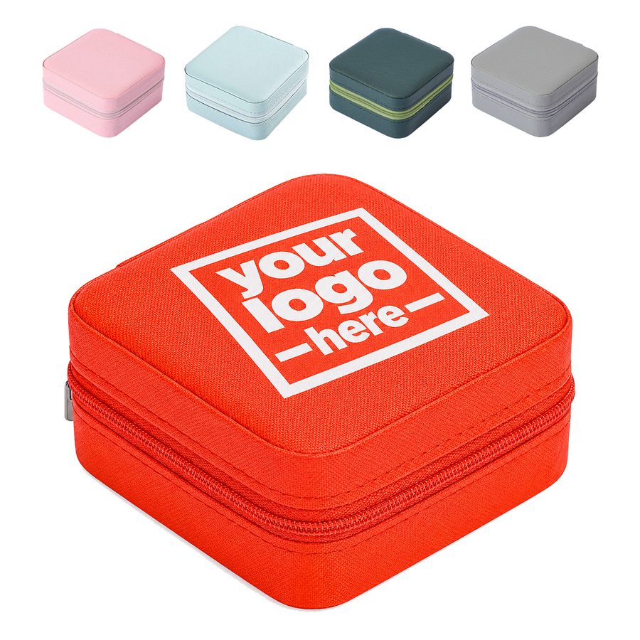 Velvet-Lined Square Jewelry Case