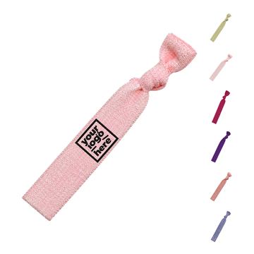Shimmering Hair Tie With Knotted Ends