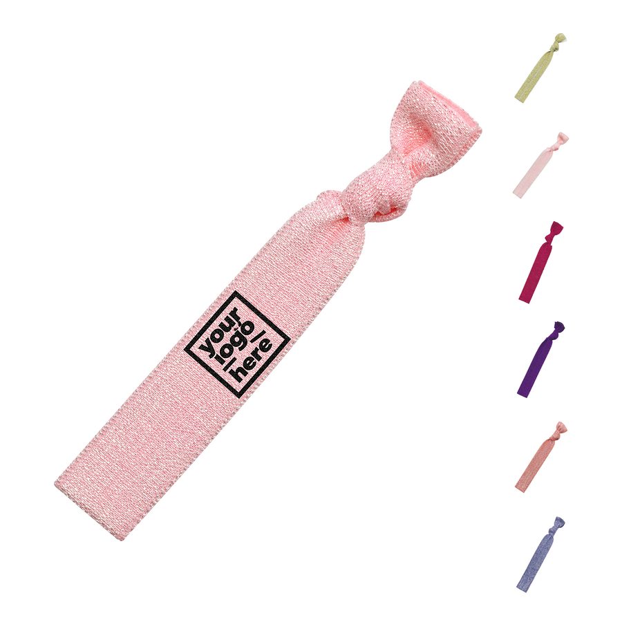Shimmering Hair Tie With Knotted Ends